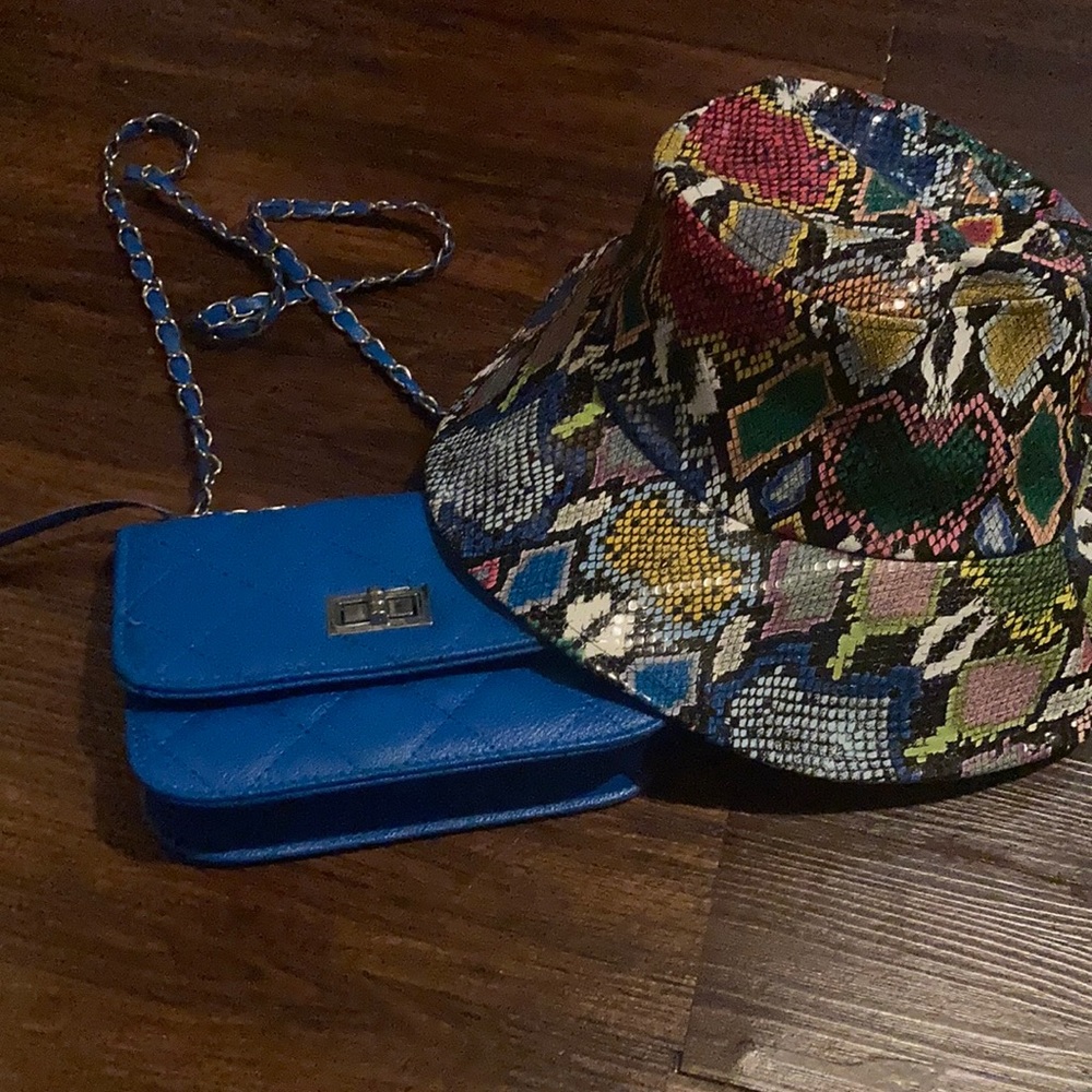 snakeskin and purse set